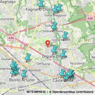 Mappa Via Palmanova, 21057 Olgiate Olona VA, Italia (2.99444)