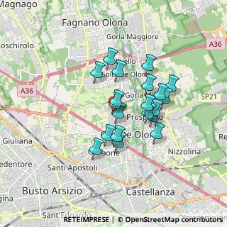 Mappa Via Palmanova, 21057 Olgiate Olona VA, Italia (1.3385)