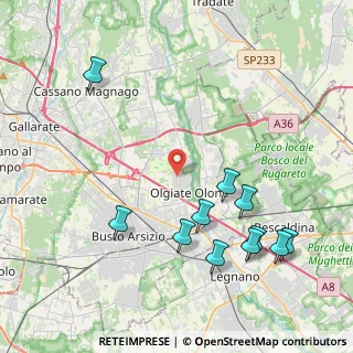 Mappa Via Palmanova, 21057 Olgiate Olona VA, Italia (4.73545)