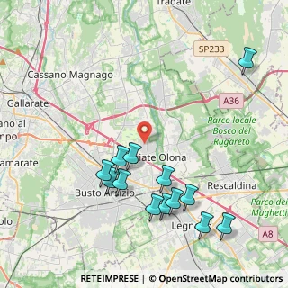 Mappa Via Palmanova, 21057 Olgiate Olona VA, Italia (4.49077)