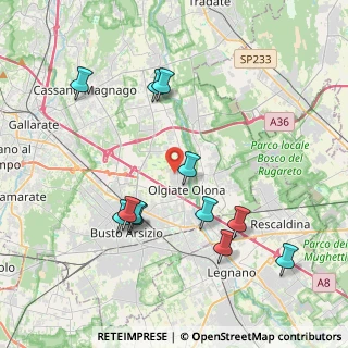 Mappa Via Palmanova, 21057 Olgiate Olona VA, Italia (4.06167)