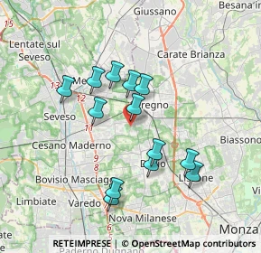 Mappa Via Ferrante Aporti, 20831 Seregno MB, Italia (3.15385)