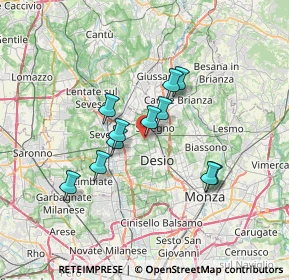 Mappa Via Ferrante Aporti, 20831 Seregno MB, Italia (5.41545)
