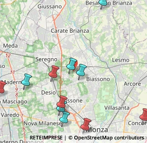 Mappa Via Thomas Alva Edison, 20845 Macherio MB, Italia (5.42667)