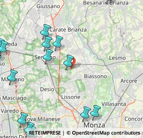 Mappa Via Thomas Alva Edison, 20845 Macherio MB, Italia (6.10733)