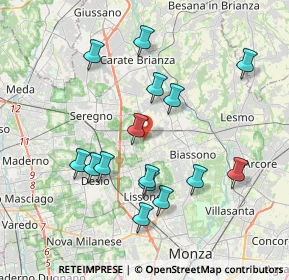 Mappa Via Thomas Alva Edison, 20845 Macherio MB, Italia (3.72467)