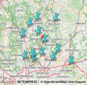 Mappa Via Thomas Alva Edison, 20845 Macherio MB, Italia (6.93538)