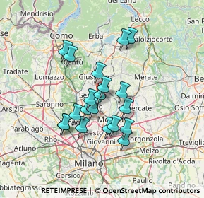 Mappa Via Thomas Alva Edison, 20845 Macherio MB, Italia (11.062)