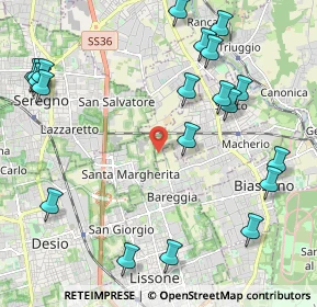 Mappa Via Thomas Alva Edison, 20845 Macherio MB, Italia (2.6565)