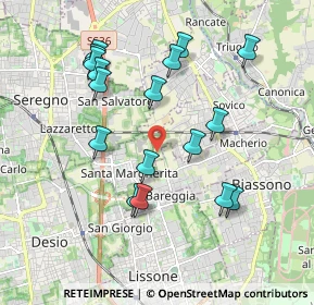Mappa Via Thomas Alva Edison, 20845 Macherio MB, Italia (1.89353)