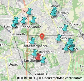 Mappa Via Thomas Alva Edison, 20845 Macherio MB, Italia (2.3075)