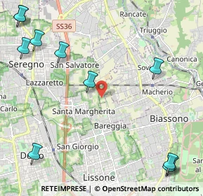 Mappa Via Thomas Alva Edison, 20845 Macherio MB, Italia (3.18364)