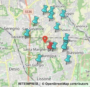 Mappa Via Thomas Alva Edison, 20845 Macherio MB, Italia (1.80214)