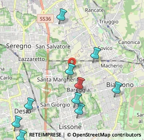 Mappa Via Thomas Alva Edison, 20845 Macherio MB, Italia (2.86083)