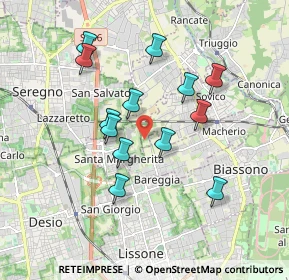 Mappa Via Thomas Alva Edison, 20845 Macherio MB, Italia (1.60923)