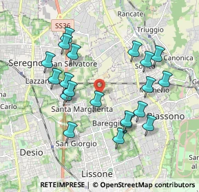 Mappa Via Thomas Alva Edison, 20845 Macherio MB, Italia (1.877)
