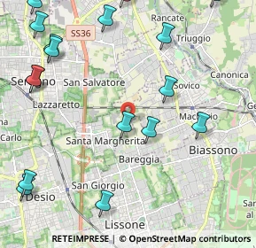 Mappa Via Thomas Alva Edison, 20845 Macherio MB, Italia (2.88176)