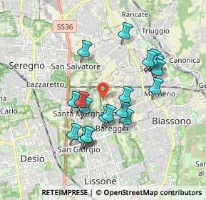Mappa Via Thomas Alva Edison, 20845 Macherio MB, Italia (1.6305)
