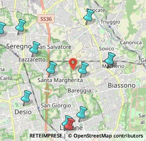 Mappa Via Thomas Alva Edison, 20845 Macherio MB, Italia (2.56583)