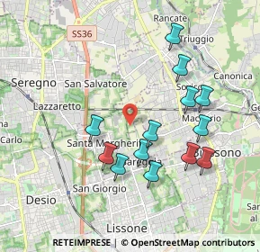 Mappa Via Thomas Alva Edison, 20845 Macherio MB, Italia (1.81462)