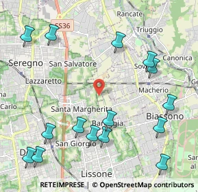 Mappa Via Thomas Alva Edison, 20845 Macherio MB, Italia (2.64)