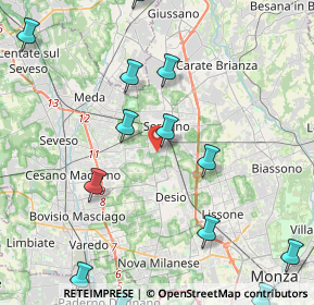 Mappa Via Giovanni Pacini, 20831 Seregno MB, Italia (5.44769)