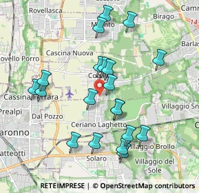 Mappa Via Francesco Petrarca, 20815 Cogliate MB, Italia (1.868)