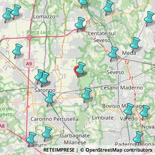 Mappa Via Aldo Moro, 20815 Cogliate MB, Italia (6.505)