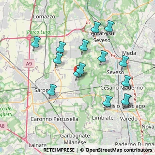 Mappa Via Aldo Moro, 20815 Cogliate MB, Italia (3.92133)