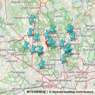 Mappa Via Aldo Moro, 20815 Cogliate MB, Italia (6.2685)