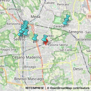 Mappa Via Cristoforo Colombo, 20031 Seveso MB, Italia (2.15818)
