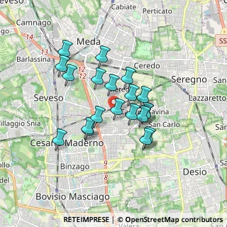 Mappa Via Cristoforo Colombo, 20031 Seveso MB, Italia (1.3985)