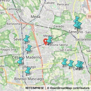 Mappa Via Cristoforo Colombo, 20031 Seveso MB, Italia (2.82667)