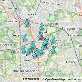 Mappa Via Cristoforo Colombo, 20031 Seveso MB, Italia (1.45375)