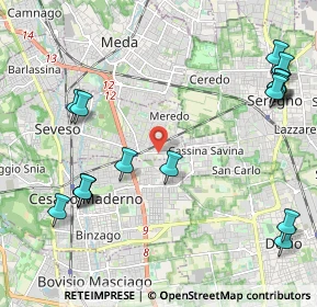 Mappa Via Cristoforo Colombo, 20031 Seveso MB, Italia (2.69647)