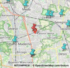 Mappa Via Cristoforo Colombo, 20031 Seveso MB, Italia (2.81364)