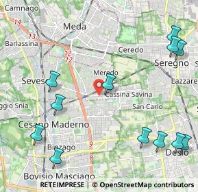Mappa 20031 Seveso MB, Italia (2.82667)