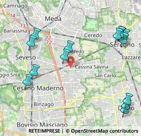 Mappa Via Cristoforo Colombo, 20031 Seveso MB, Italia (2.675)