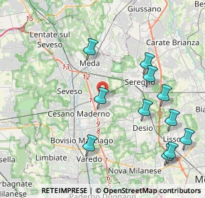 Mappa Via Cristoforo Colombo, 20031 Seveso MB, Italia (4.55273)