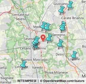 Mappa Via Cristoforo Colombo, 20031 Seveso MB, Italia (3.54538)