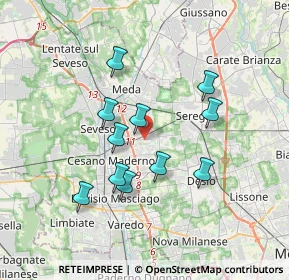 Mappa 20031 Seveso MB, Italia (3.08727)
