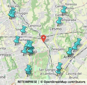 Mappa CAP, 20855 Lesmo MB, Italia (2.622)