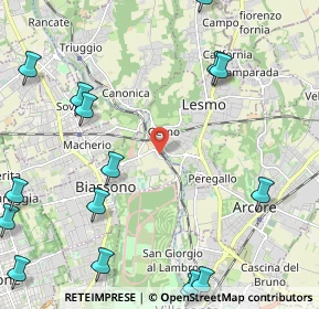Mappa CAP, 20855 Lesmo MB, Italia (3.11938)