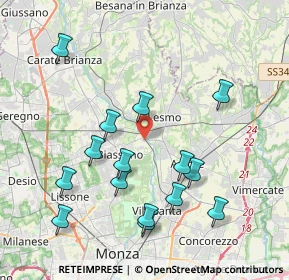 Mappa CAP, 20855 Lesmo MB, Italia (4.14267)