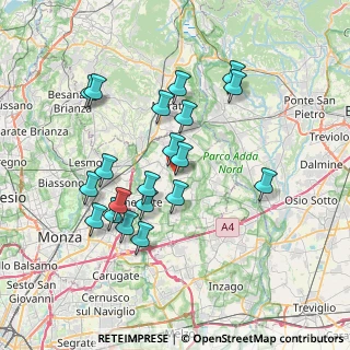 Mappa Strada per Sulbiate Superiore, 20886 Aicurzio MB, Italia (6.992)
