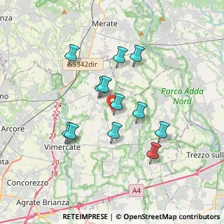 Mappa Strada per Sulbiate Superiore, 20886 Aicurzio MB, Italia (3.11333)