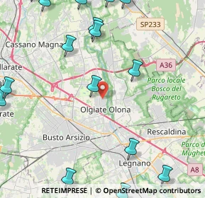 Mappa Via F. Corridoni, 21057 Olgiate Olona VA, Italia (6.629)