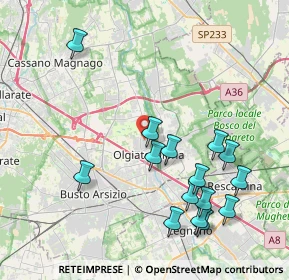 Mappa Via F. Corridoni, 21057 Olgiate Olona VA, Italia (4.354)
