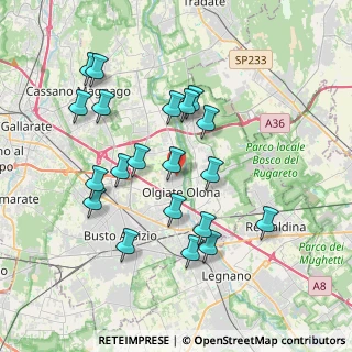 Mappa Via F. Corridoni, 21057 Olgiate Olona VA, Italia (3.6865)