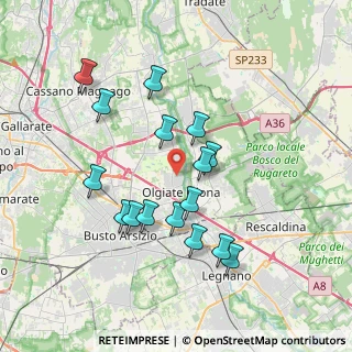 Mappa Via F. Corridoni, 21057 Olgiate Olona VA, Italia (3.46313)